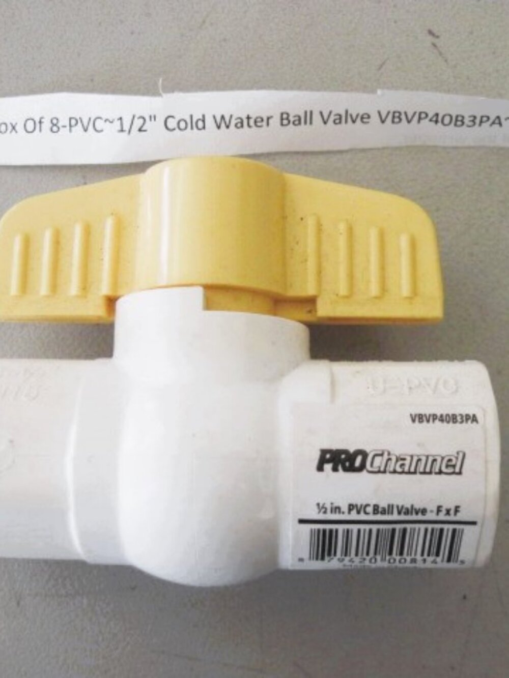 Pro Channel~7 Sold As Lot 1/2" Cold Water Ball Valve VBVP40B3PA~Fip X Fip~New